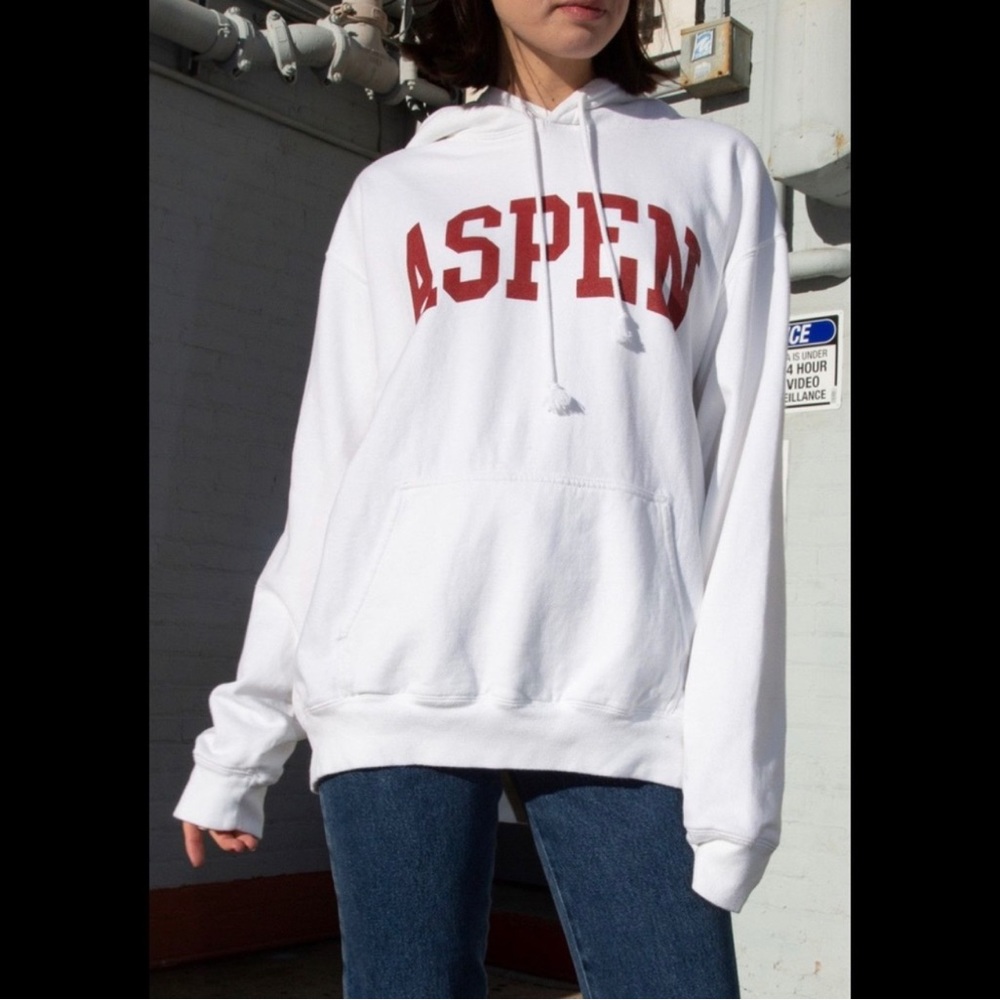 ISO Brandy Melville White Christy aspen hoodie
